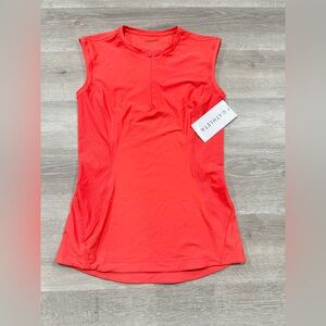 A46 NWT Athleta Tank Top Womens XS Orange Pacifica II UPF Swim Rashguard